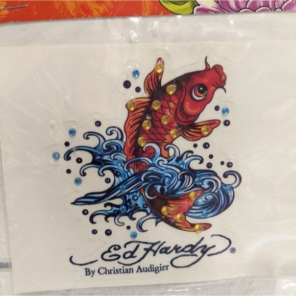 Auto Expressions Ed Hardy Christian Audigier ClingBling Decal Sticker Koi - Picture 3 of 9